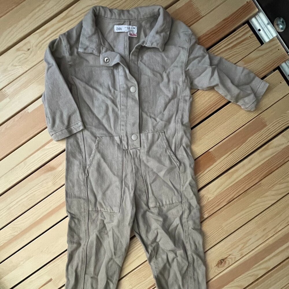 Zara Coveralls Tan Size 4/5